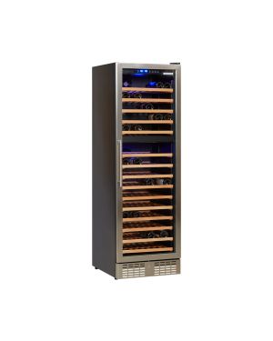 Armoire à vin climatisée Kibernetik WKH168F01 en acier chromé