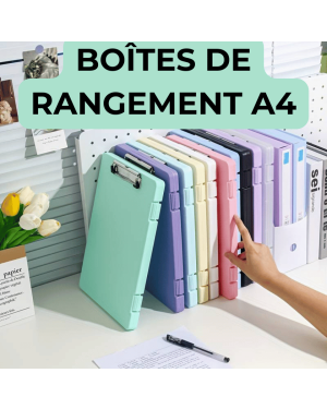 Lot de 2 boîtes de rangement pour dossiers A4