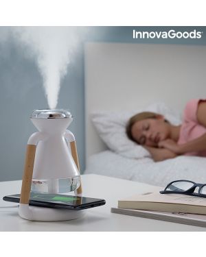 Humidificateur Diffuseur d'Arômes et Chargeur Sans Fil 3 en 1