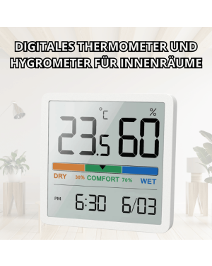 Digitales Thermometer und Hygrometer für Innenräume