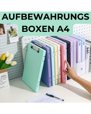 Set aus 2 Aufbewahrungsboxen für A4-Ordner